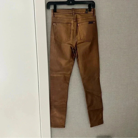 7 For All Mankind Coated Skinny Jeans- Size 24; Like New (Never Worn) - Picture 2 of 12